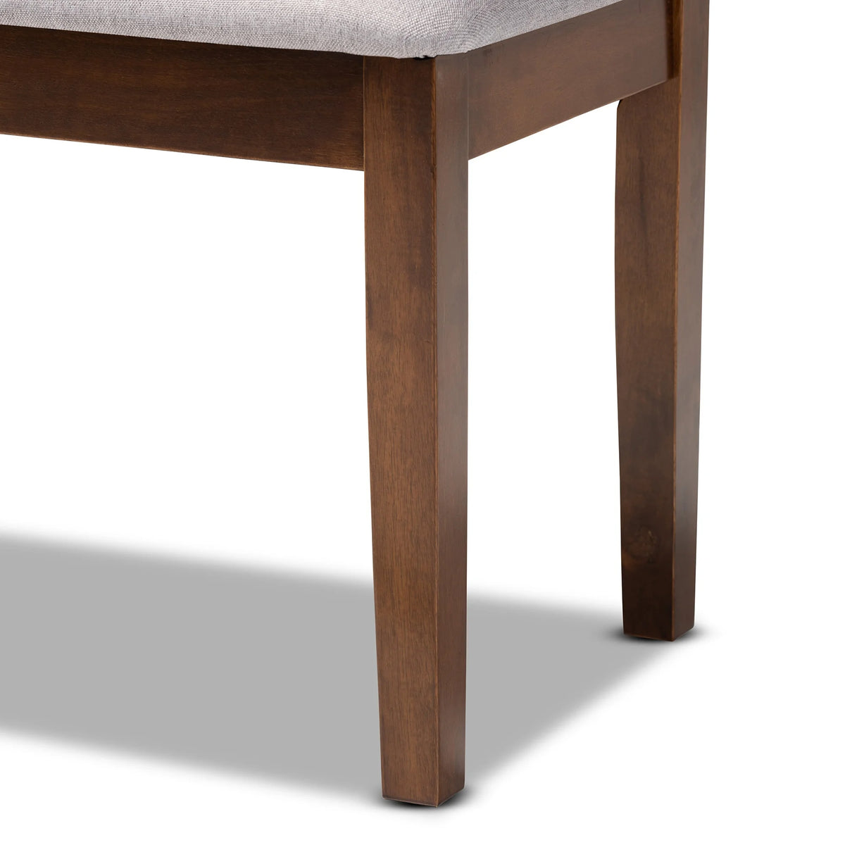 Gray Fabric and Walnut Finished Wood Dining Bench X905
