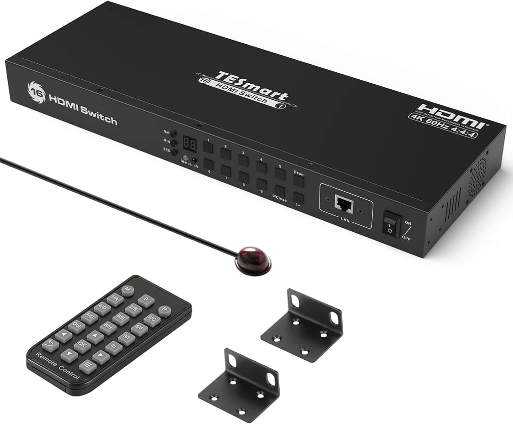 8 in 1 Out 4K HDMI Switch with Rack-Ears Black E1668