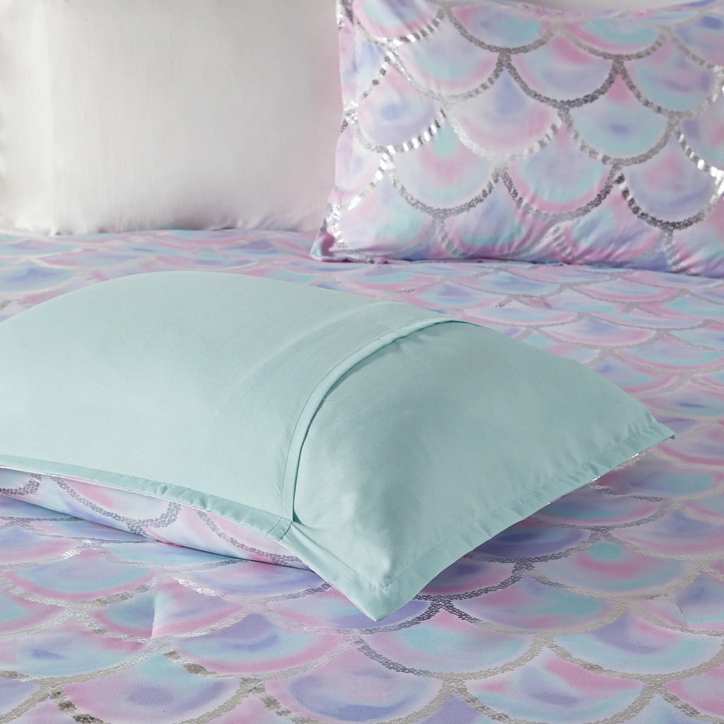 Twin/Twin XL 3-Piece Reversible Comforter Set with Decor Pillow F7129