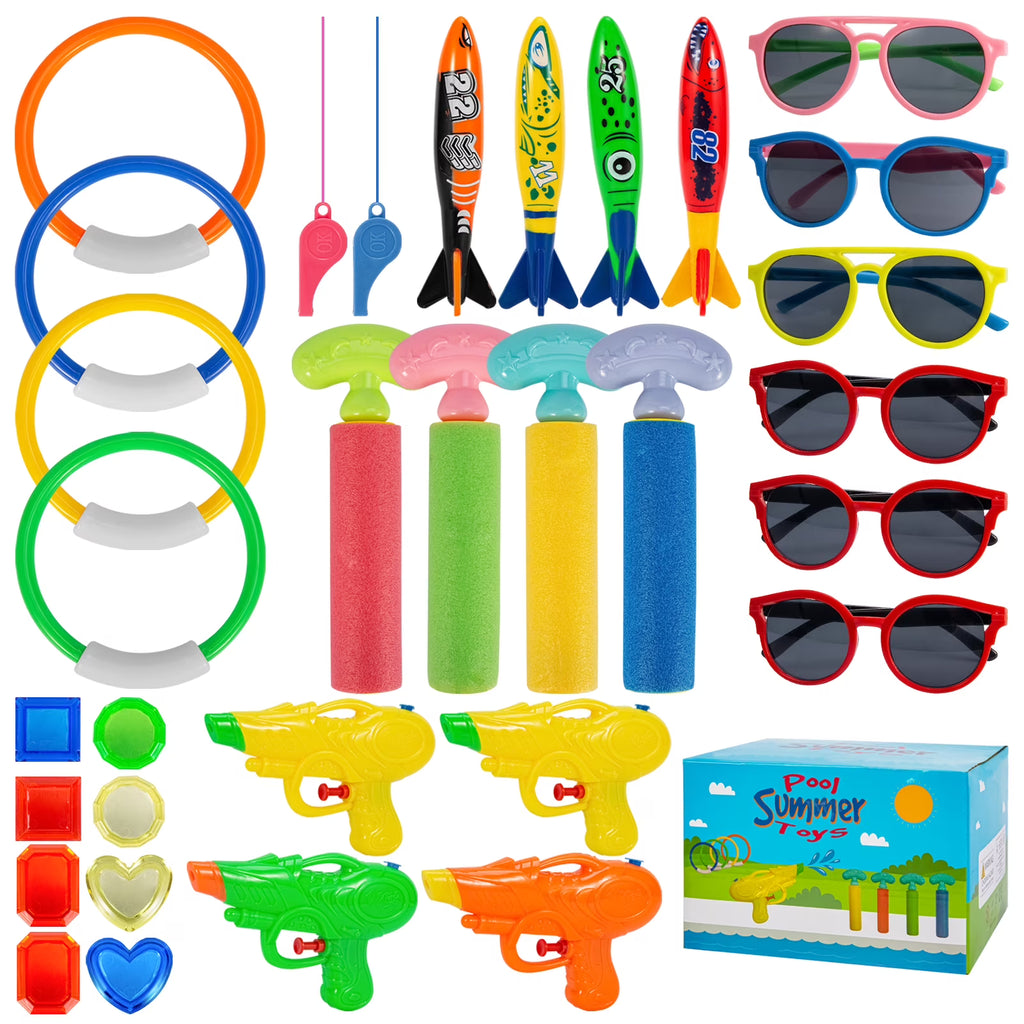 Swim Pool Diving Toys Water Rings Sticks Octopus Torpedo Balls L1089