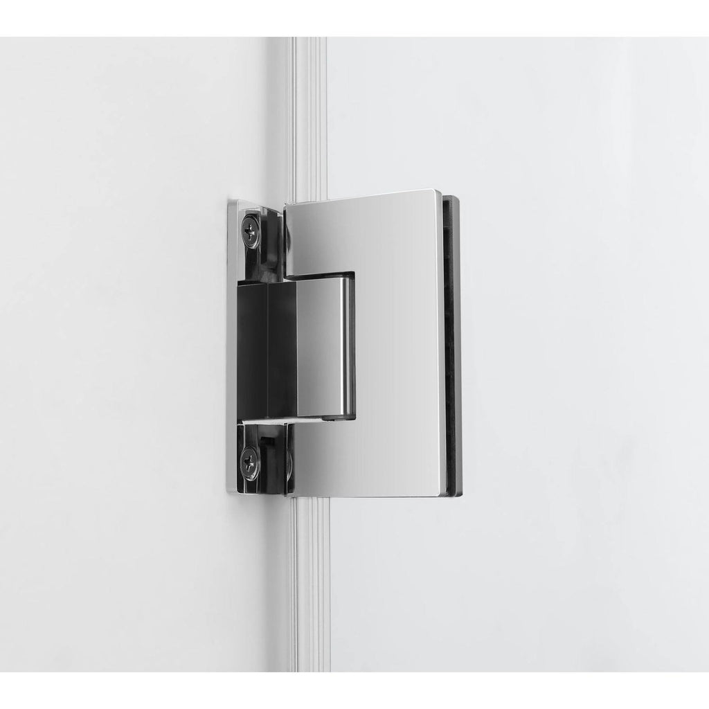 72x22 High x 22x22 Wide Frameless Shower Door Stainless Steel S7743