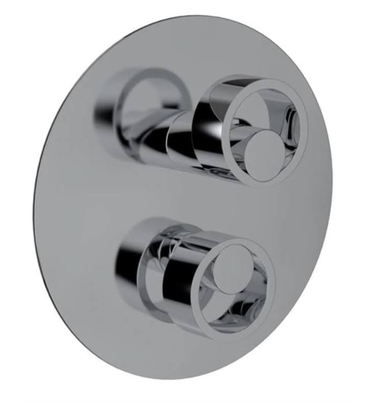 Satin Nickel and Polished Chrome Pressure Balance Trim with Diverter with Circular Handle H760504
