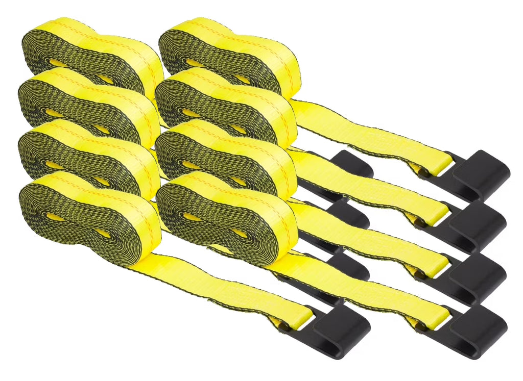 2"X30' Winch Straps with Flat Hook, Flatbed Tie Down Strap B314959