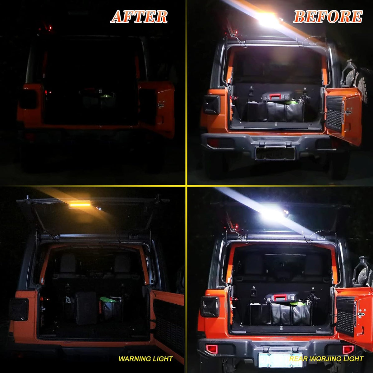 LED Trunk Rear Light Compatible with Jeep Wrangler JL JLU 2018 2019 2020 Pack of 2 B942488