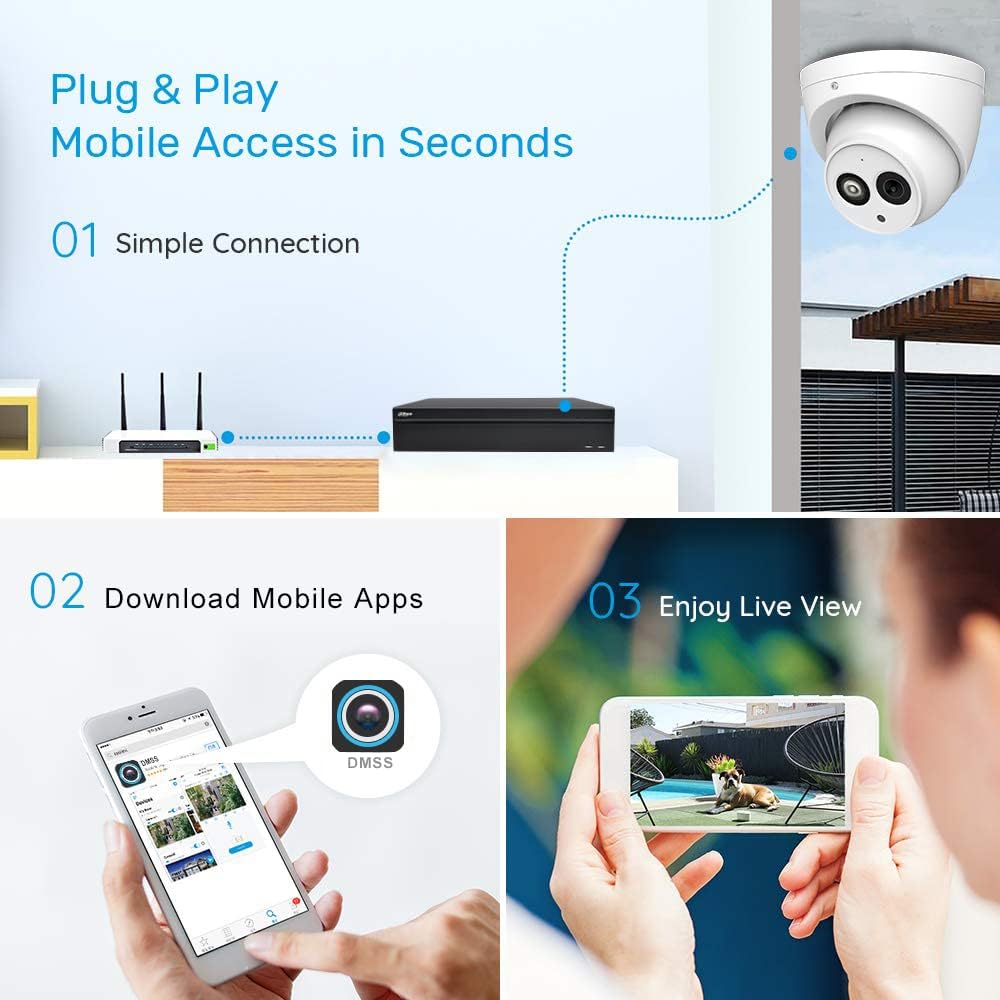 6MP PoE IP Turret Camera with Built-in Mic V52807