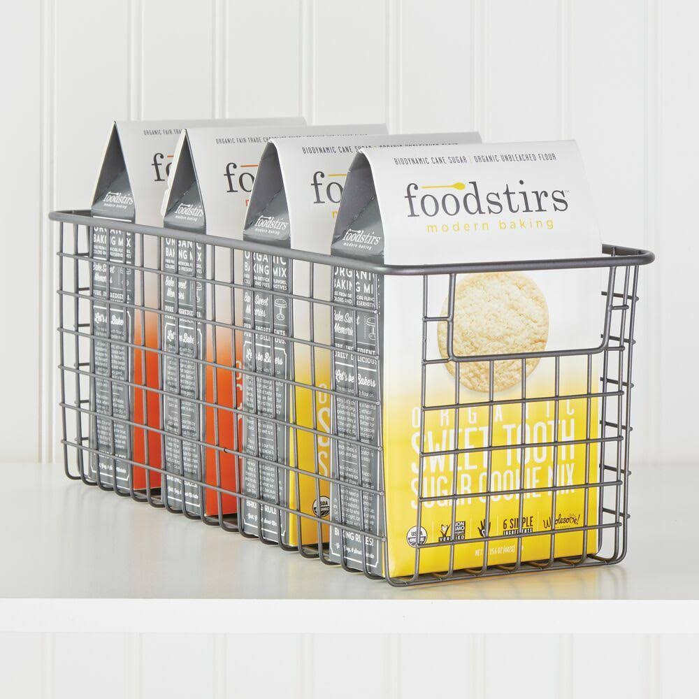 Metal Wire Kitchen Pantry Food-Storage Organizer Basket Y948