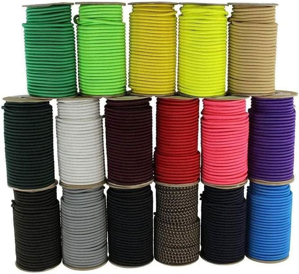 1/8" x 100ft Brown Dacron Polyester Bungee Cord K815247