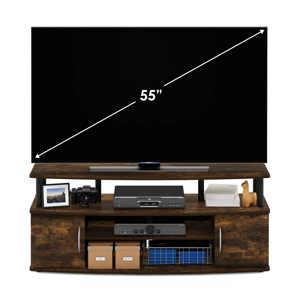 Large Entertainment Center for 55-IN TV, Amber Pine/Black X638909