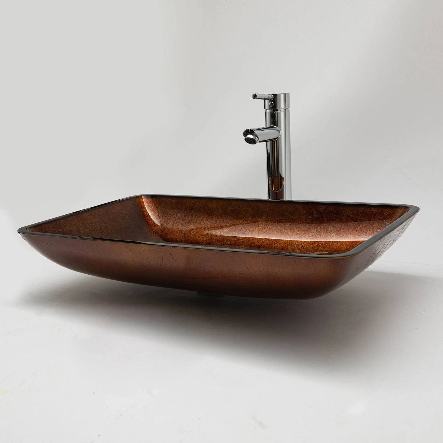 Black Rectangular Vessel Bathroom Sink G709830