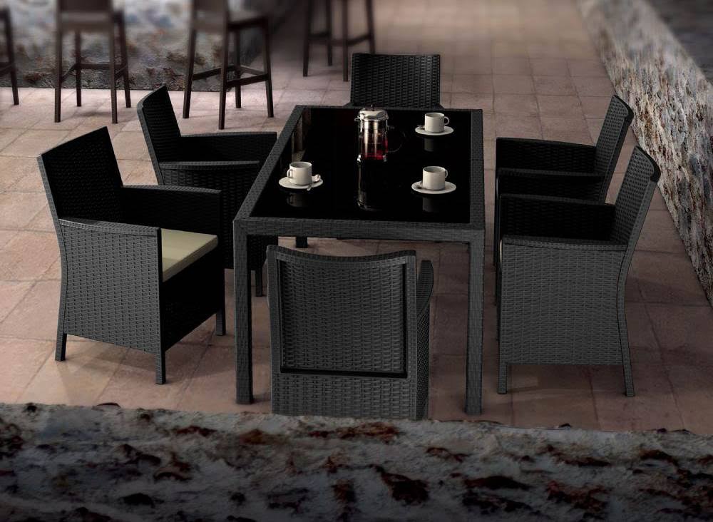 3 Piece Brown Wickerlook Casual Seating Set B4303