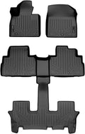 Black 3 Row Floor Mat Liner Set L897