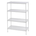 White 4-Level Perforated Wire Shelving S1592