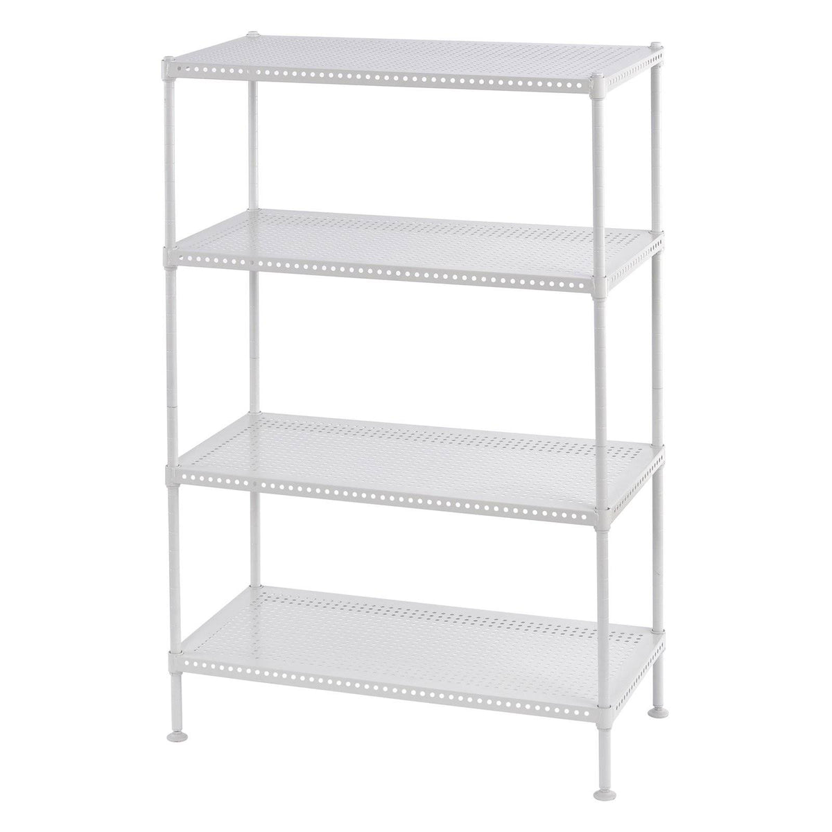 White 4-Level Perforated Wire Shelving S1592