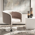 Almond Velvet Swivel Tub Chair E2634