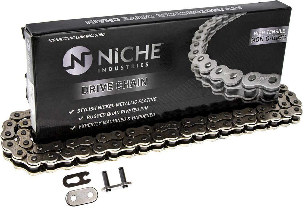 Drive Sprocket Chain Combo Front 13 Rear 48 Tooth 520NZ Standard 114 Links Pack of 2 C110