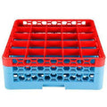 Red Color-Coded Glass Rack with 2 Extenders R5188