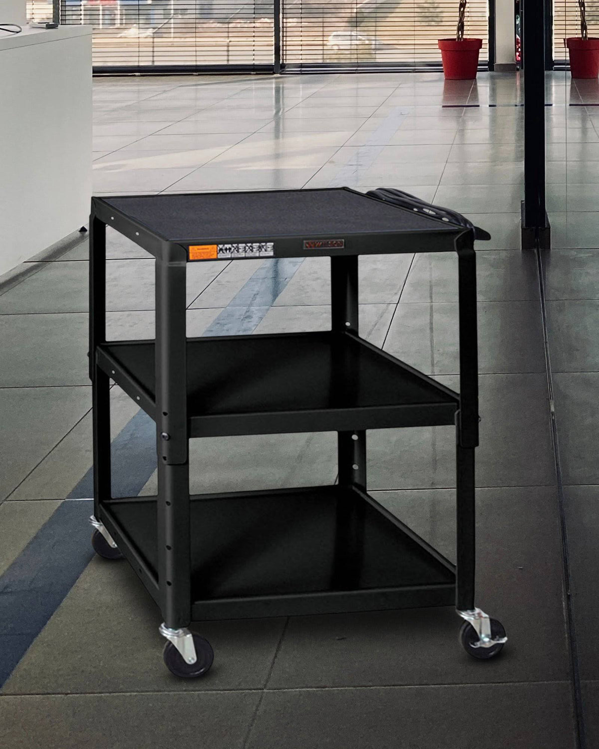 Black Adjustable Height Cart A439