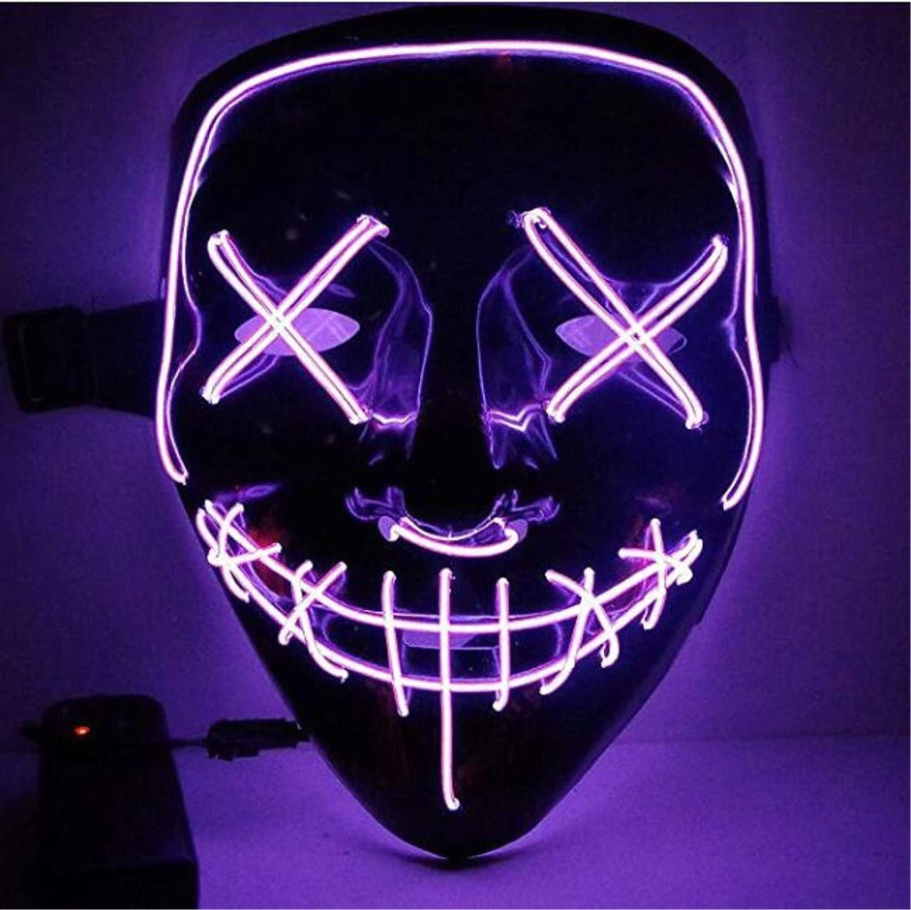 Blue Sound Induction Light Up Halloween Mask S283