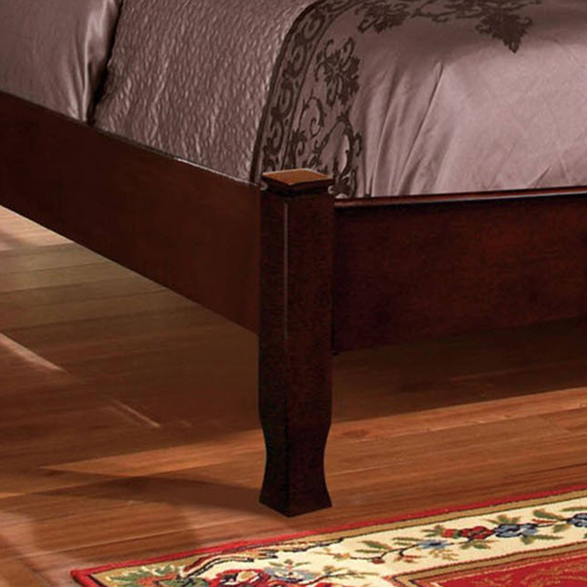 Cherry Red Paneled Platform Bed Twin M612
