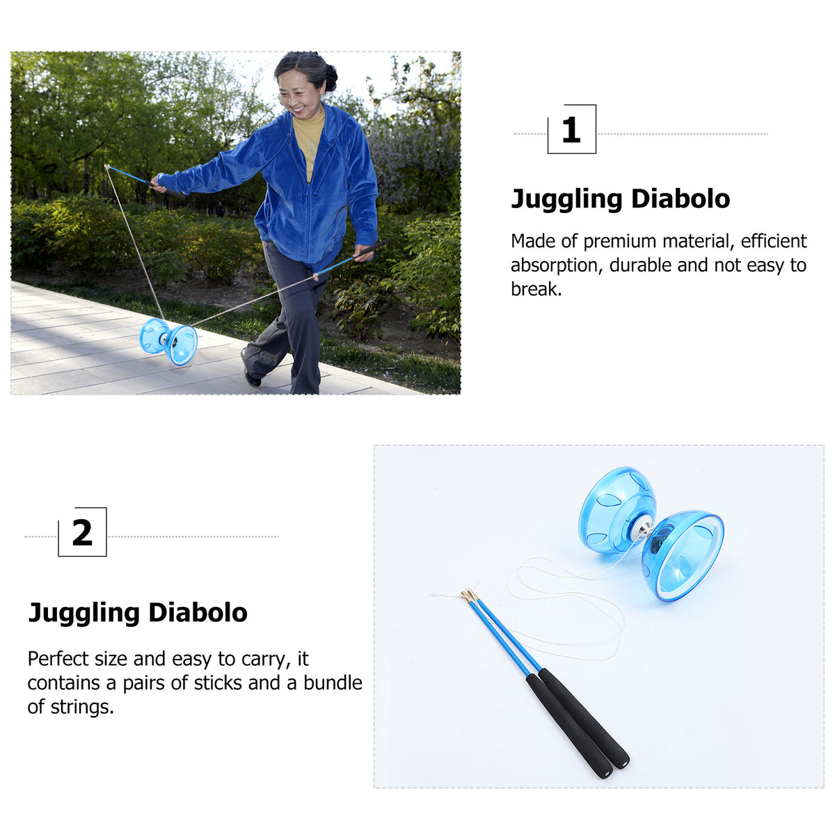 Chinese Yoyo Diabolo Toy Professional Juggling Diabolos R189115