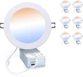 6 Pack Dimmable 12W Ultra-Thin Recessed Downlight with Junction Box B770