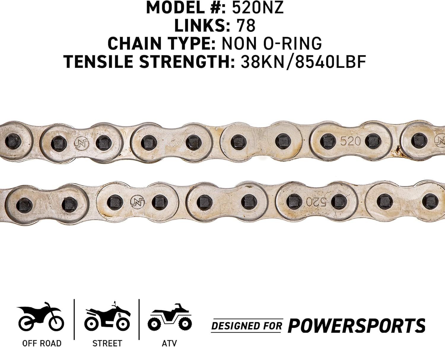 Drive Sprocket Chain Combo Front 11 Rear 40 Tooth 520NZ Standard 78 Links Pack of 2 P7294