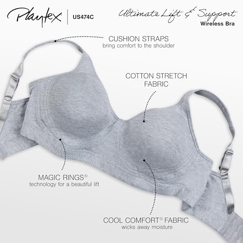 Women's Wireless Stretch Cotton Full-Coverage T-Shirt Bra V11800