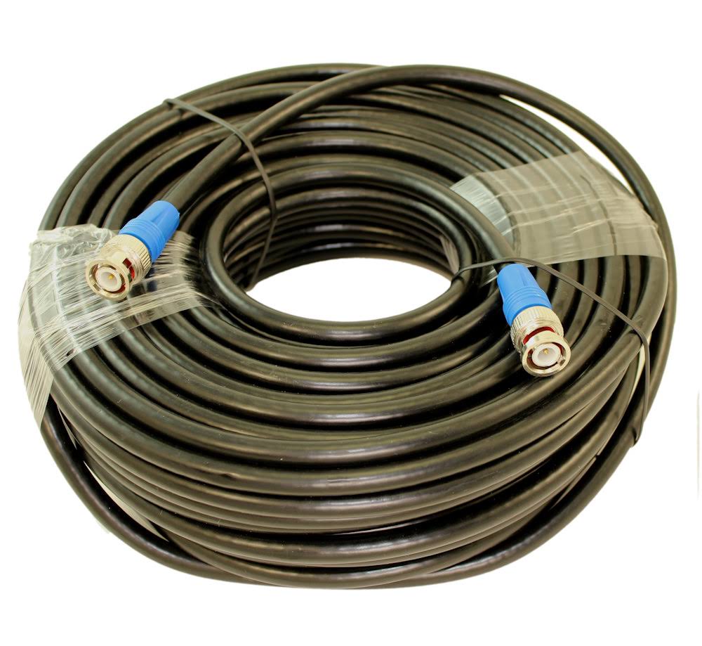 6G-SDI BNC Coax Cable, RG6/18AWG Male to Male, Gold Plated Pin, Black, 75 Feet R770