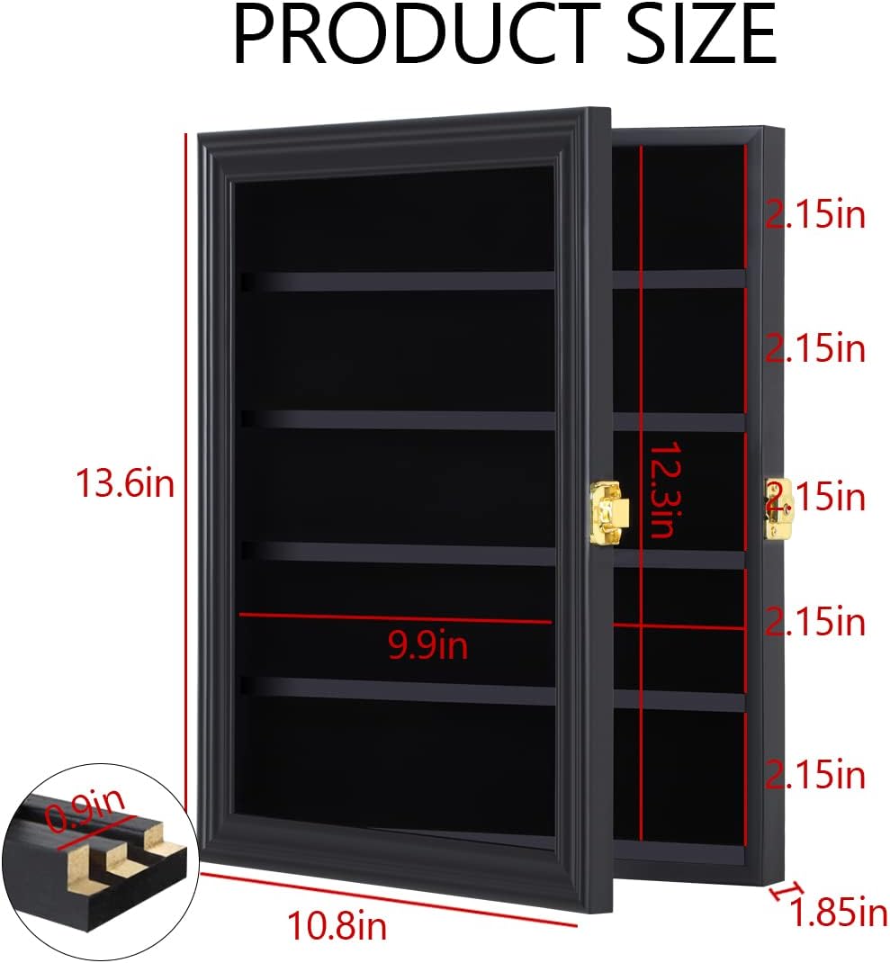 Black Small Arrowhead Display Case with UV Protection W921953