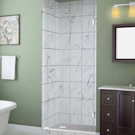 72x22 High x 22x22 Wide Frameless Shower Door Stainless Steel S7743