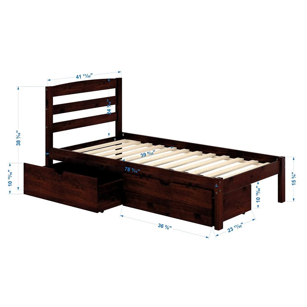 Twin Bed with Two Storage Drawers J971086