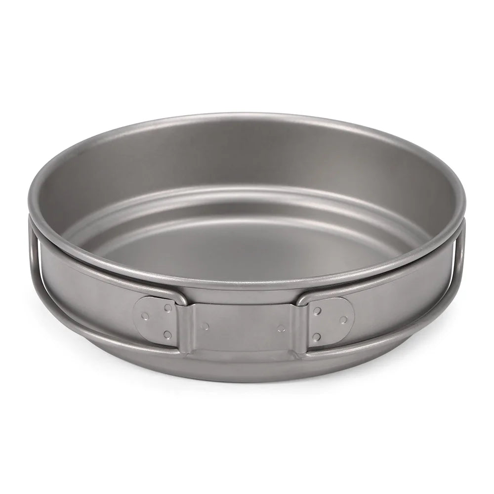 Titanium Cookware Set 1000ml 750ml Pot Pan Spoon Set E6491