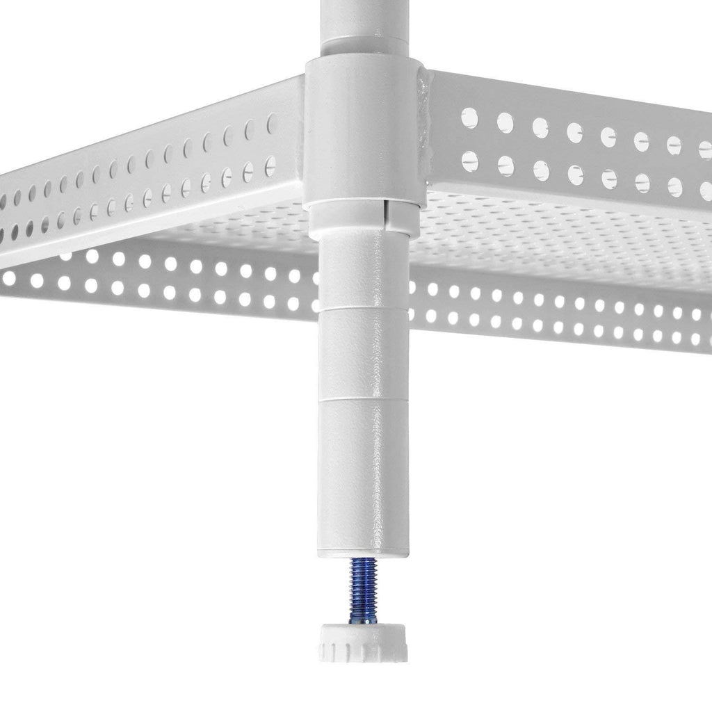 White 4-Level Perforated Wire Shelving S1592