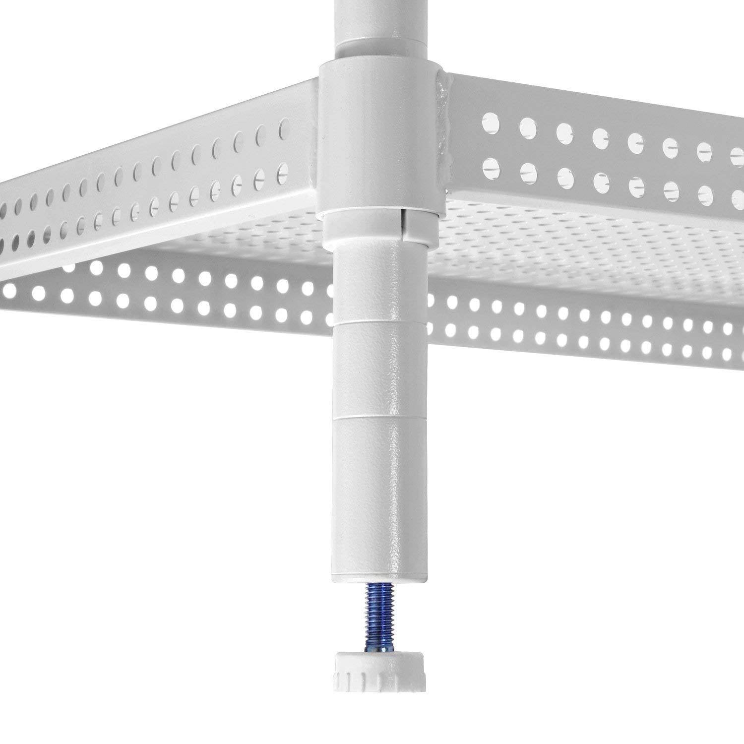 White 4-Level Perforated Wire Shelving S1592
