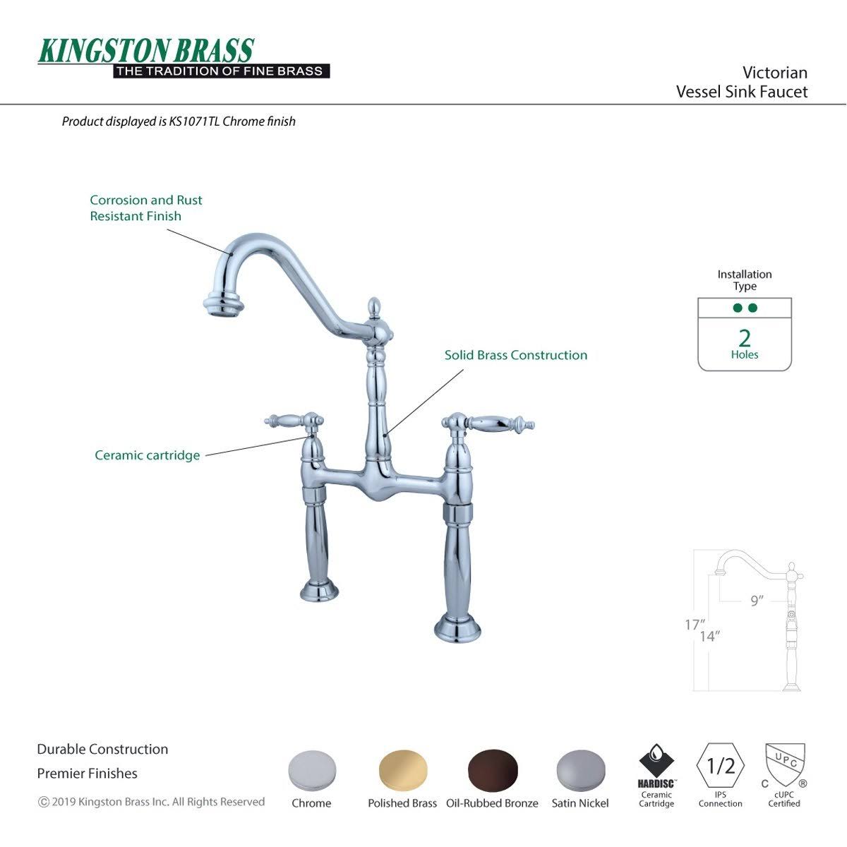 Polished Brass Vessel Sink Faucet Z739425