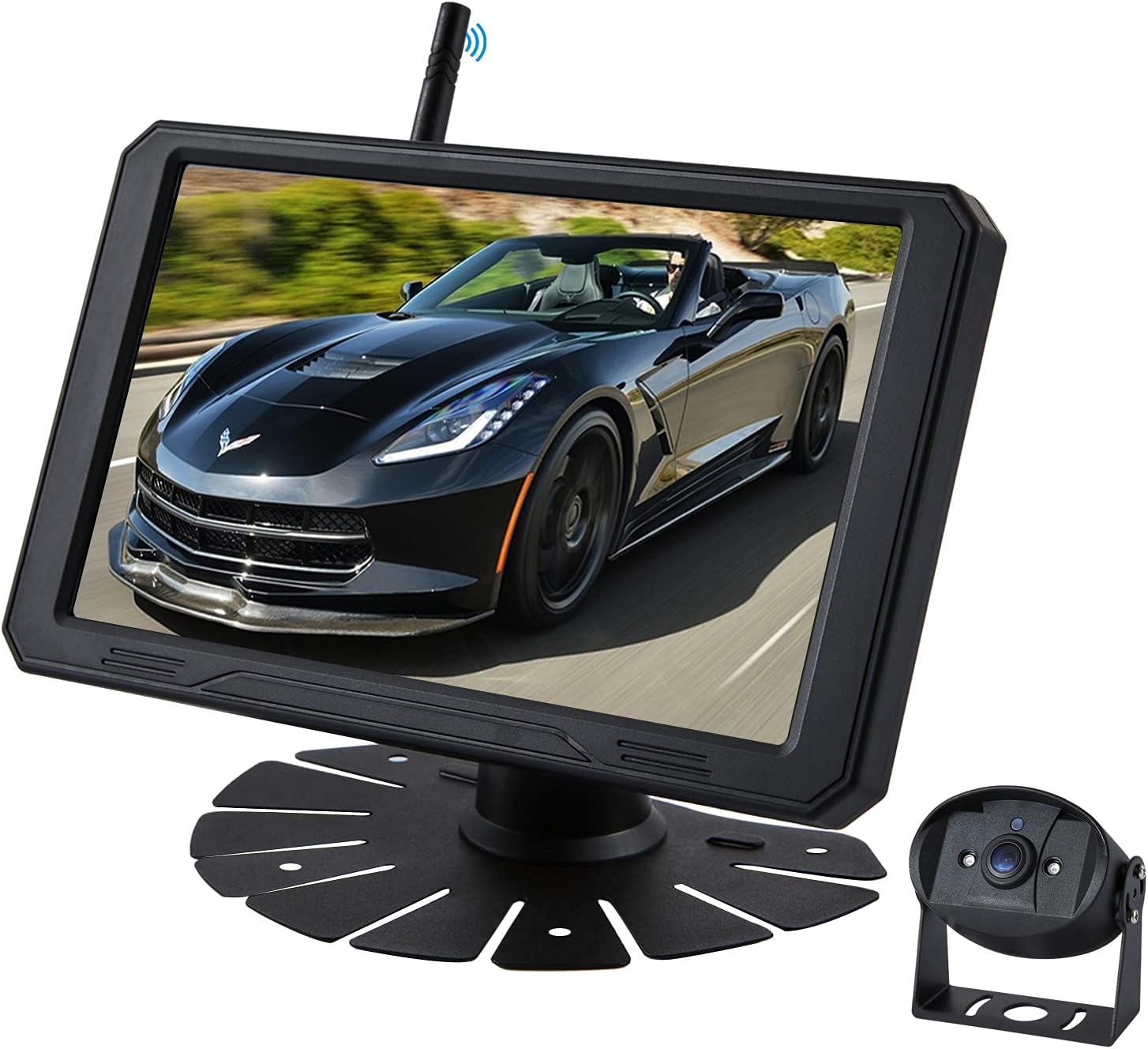 720P 7 Inch Digital Wireless Backup System Kit with 2 Rear View Camera Inputs Q172483