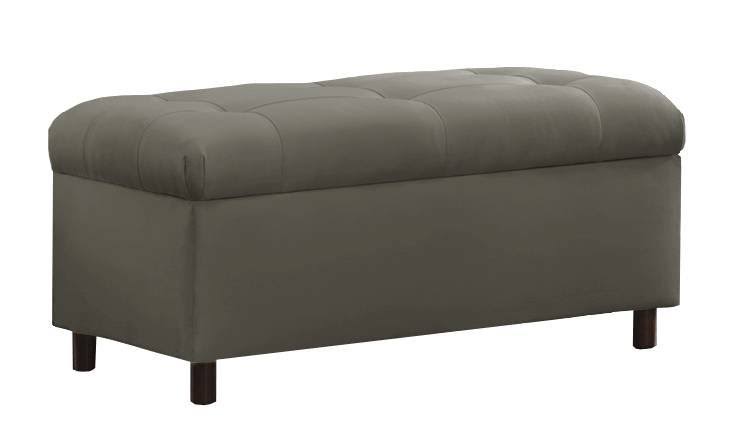 Charcoal Tufted Storage Bench Q977185