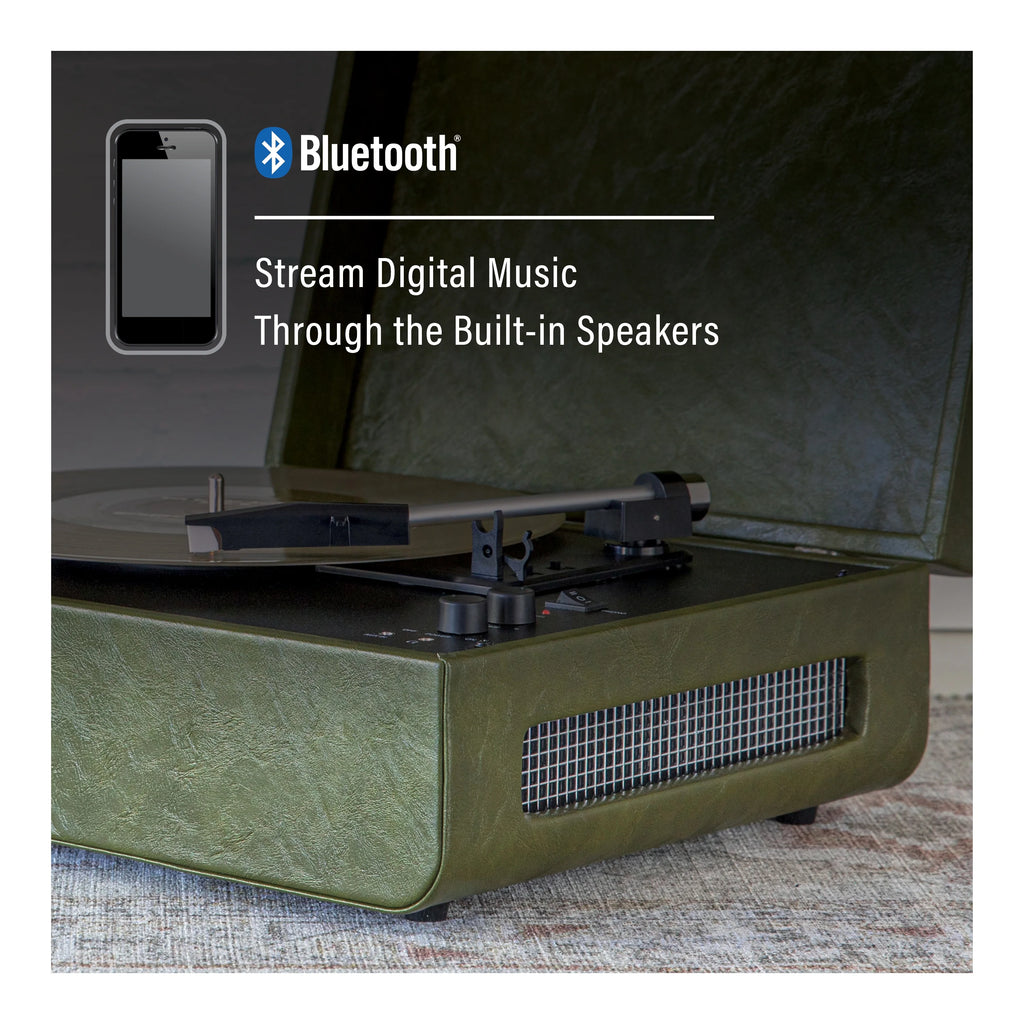 Vinyl Record Player with Speakers and Wireless Bluetooth Turntable Z367373
