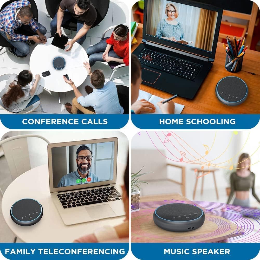Bluetooth Conference Speaker with 3 AI Microphone H556658