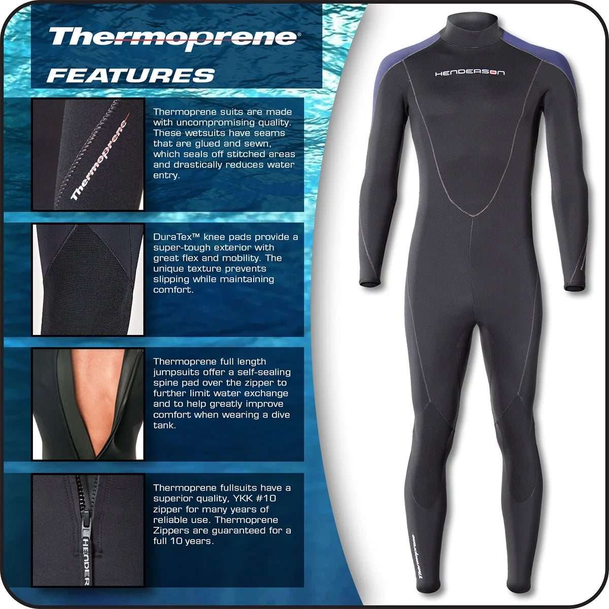 5mm Thermoprene Men's Full Wetsuit V160