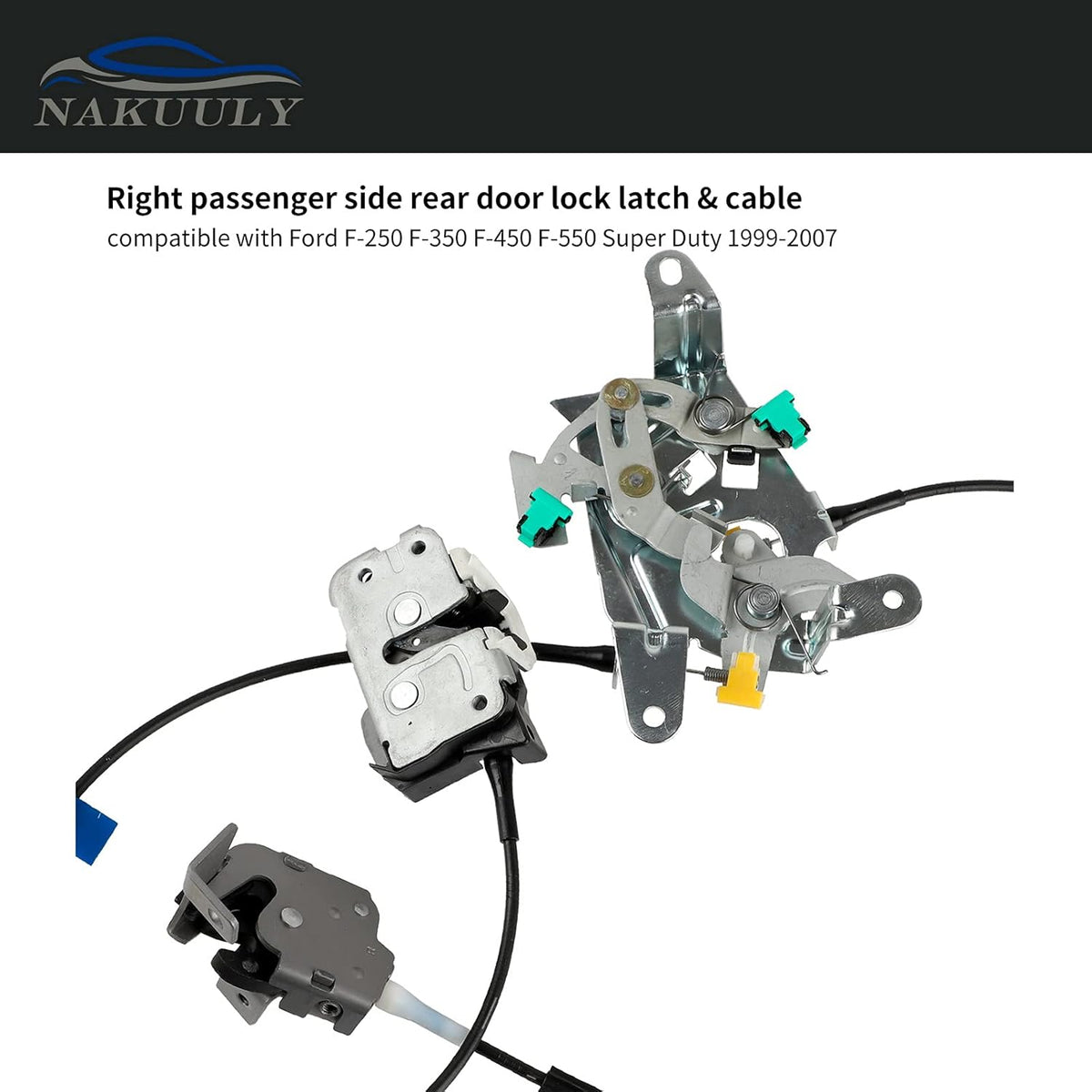 Rear Door Lock Latch & Cable Assembly Pack of 2 F496