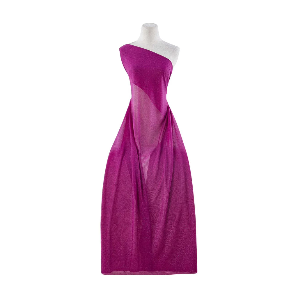 Magenta Bellini Roller Glitter Chiffon Fabric by the Yard, 20 Yard Q2864