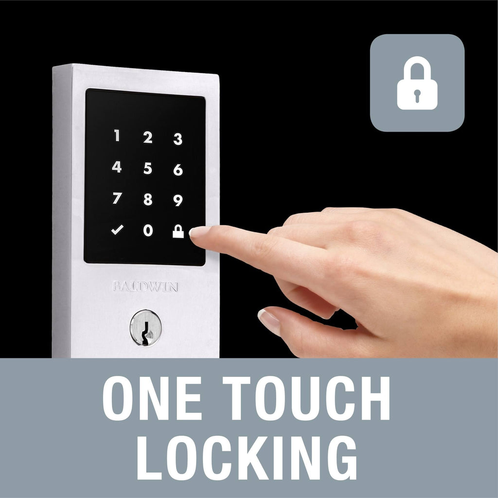 Polished Chrome Touchscreen Electronic Keyless Entry Handleset U422961