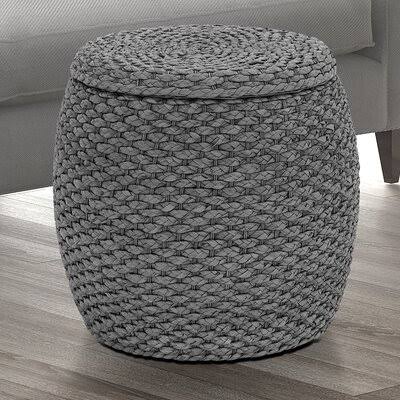 Gray Oval Storage Ottoman G8971