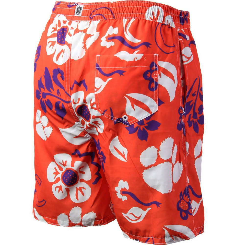 Scarlet Ohio State Buckeyes Floral Volley Swim Trunk F170