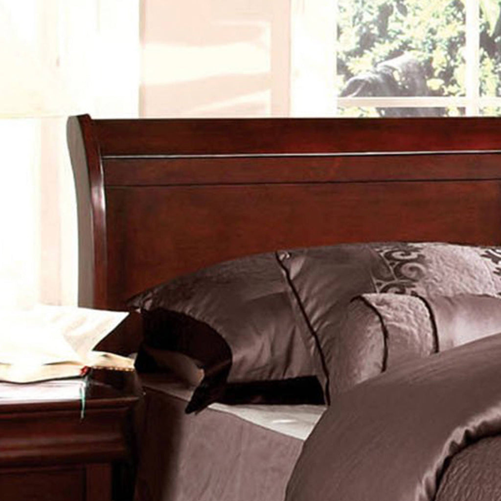 Cherry Red Paneled Platform Bed Twin M612