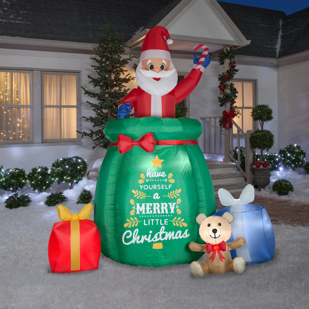 10 ft Inflatable Animated Santa Yard Decoration G6311