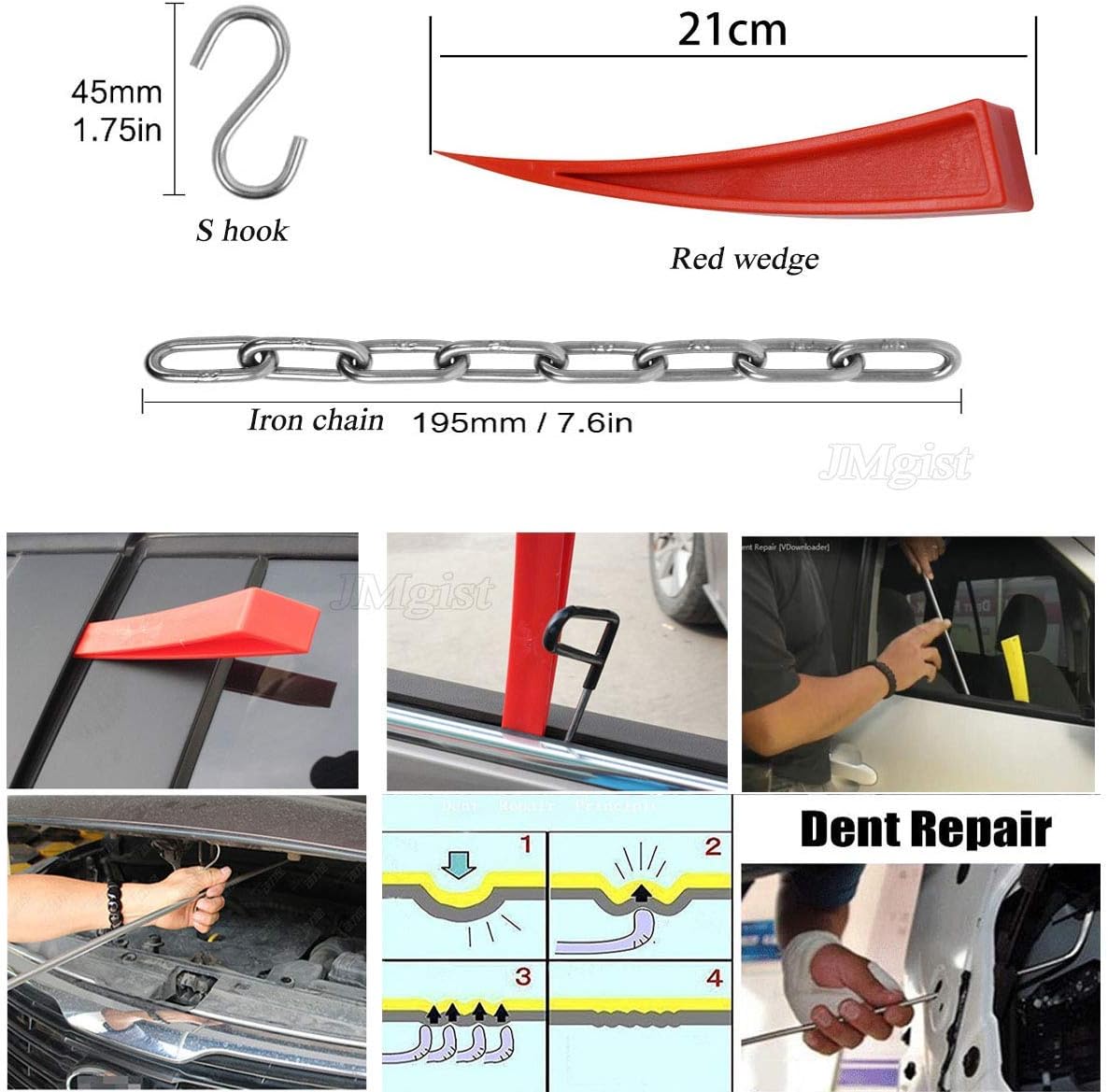 Dent Removal Rods Set Paintless Dent Repair Tools Kit Z563
