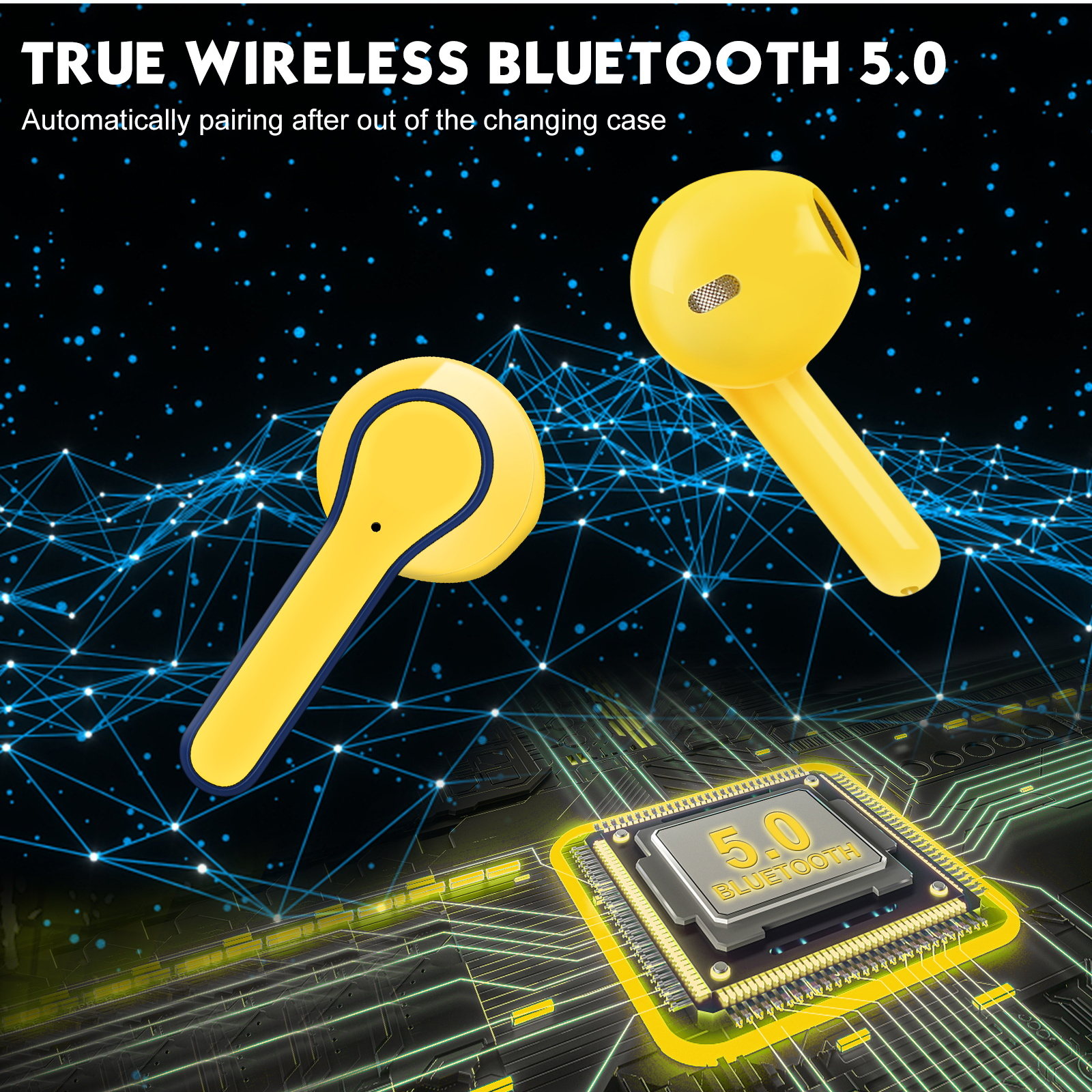 Wireless Earbuds with Microphone IPX7 Waterproof H5095