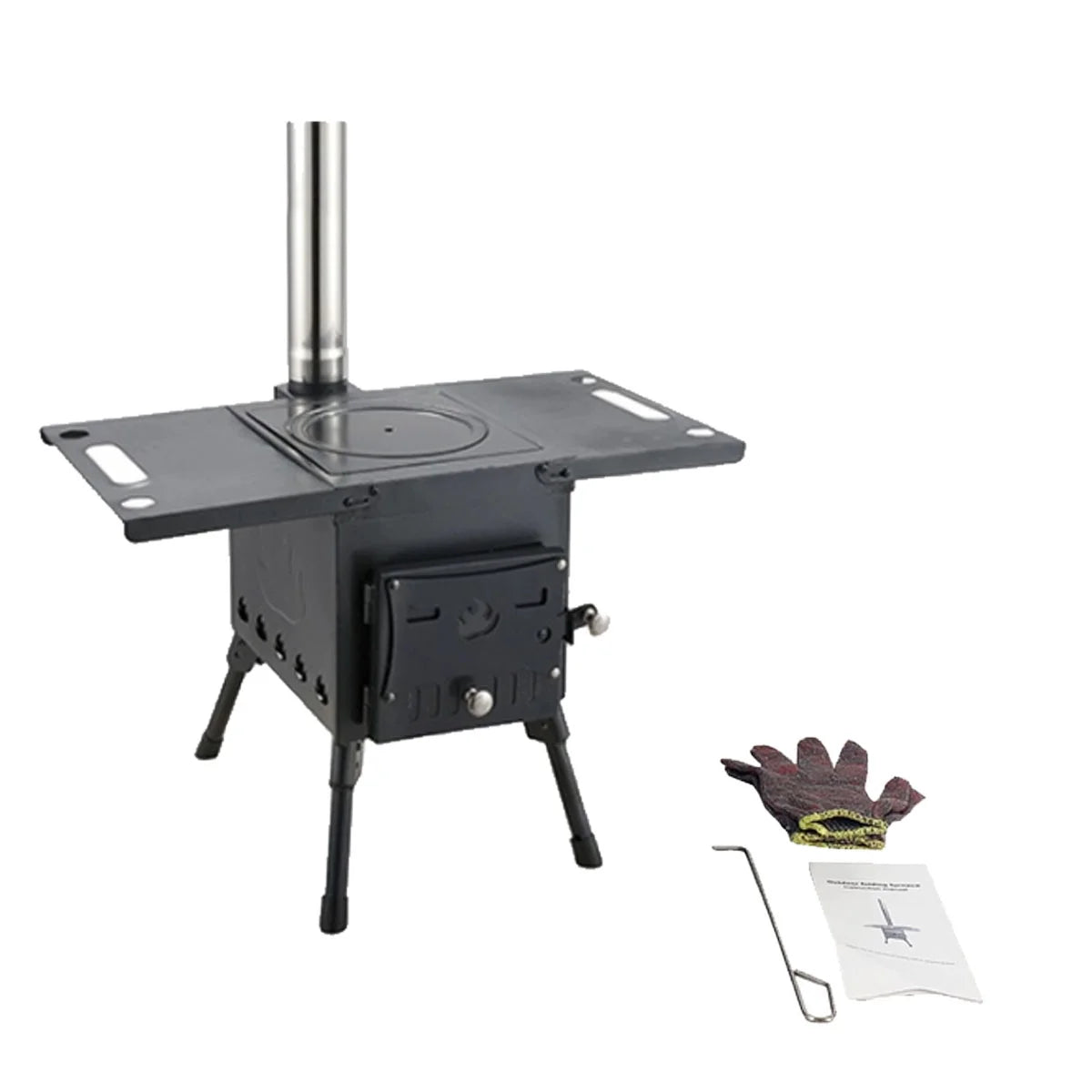 Wood Stove Camping Stove Portable Steel Hot Tent Stove with Pipe G933
